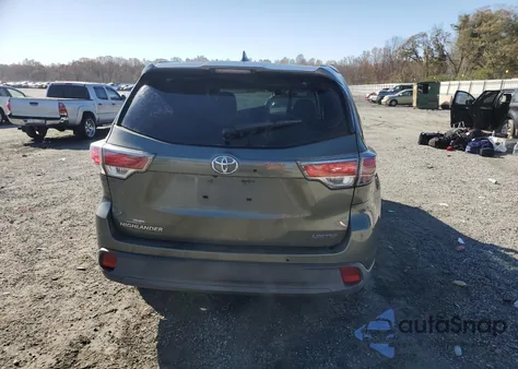 2015 Toyota Highlander Limited из США, поврежденный, VIN 5TDYKRFH5FS105041